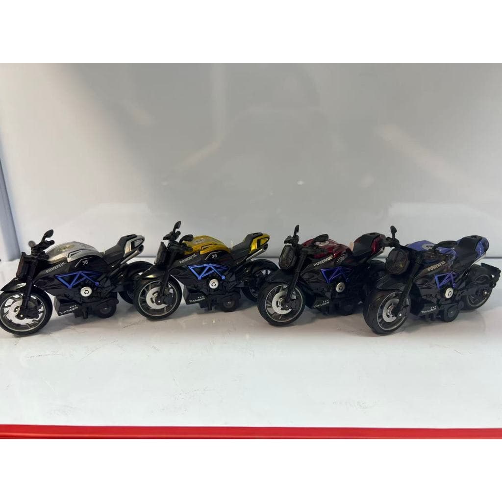 Moto Miniatura De Ferro Metal Superbike Motinha Fricção Com Som Acende Farol