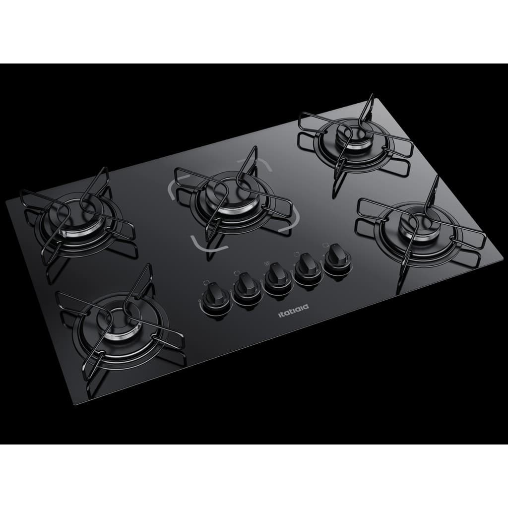 Fogao Cooktop Essencial 5 Bocas - Preto 127v/220v Bivolt
