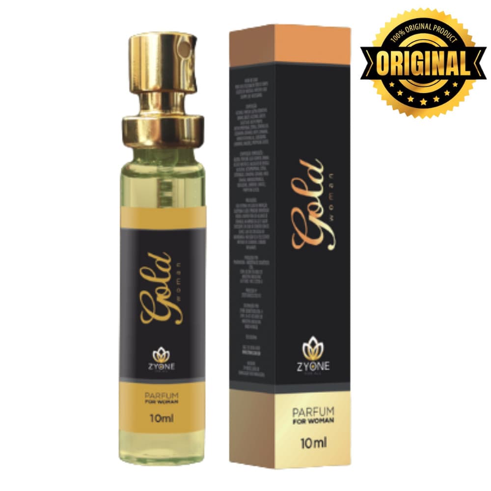 Gold Woman Zyone Cosméticos Feminino Parfum 10ml Alta Fixação Essência Premium