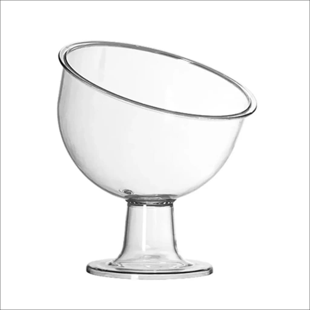 Taça Inclinada Pequena Acrílica Confeitaria Doces 420ml