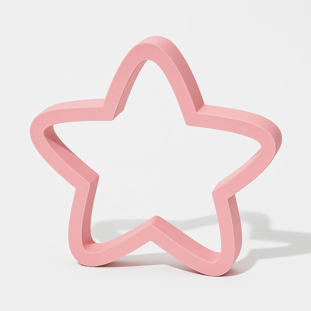 estrela minimalista para decoração quarto e festa infantil