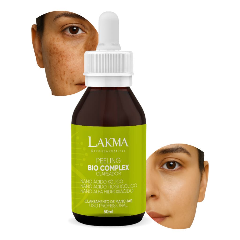 LAKMA PEELING BIO COMPLEX CLAREADOR FACIAL 50ML ANTI MANCHAS E MELASMA PELE NORMAL