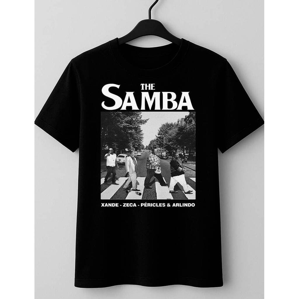 Camiseta SAMBA 100% Algodão Masculina Streetwear Estampada Camisa Malha Premium Lançamento