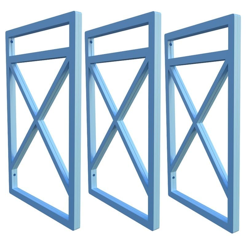 Suporte Para Prateleira Estilo Industrial 03 Un. Cor Azul Bebe