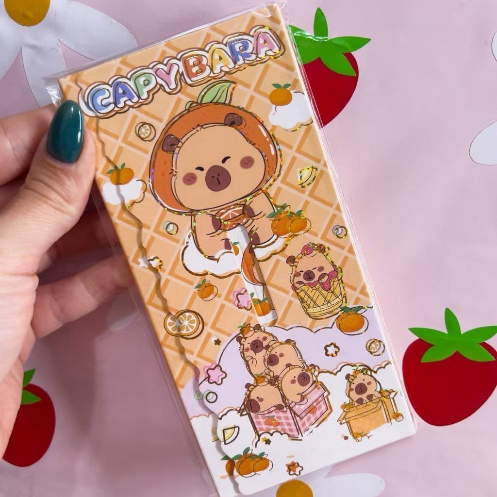 Notas Adesivas Decorados Capybara - Papelaria Fofa