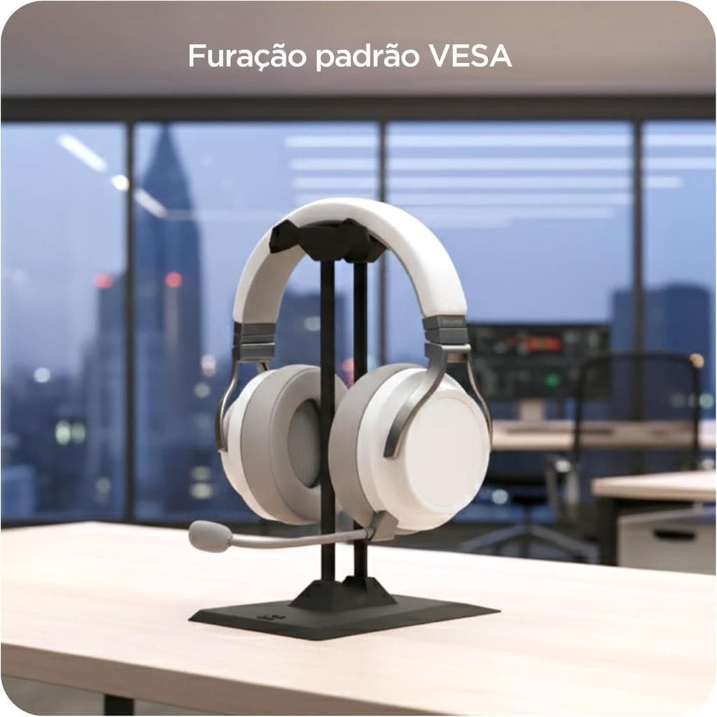 Suporte para Fones de Ouvido Headset Gamer - Preto - Octoo