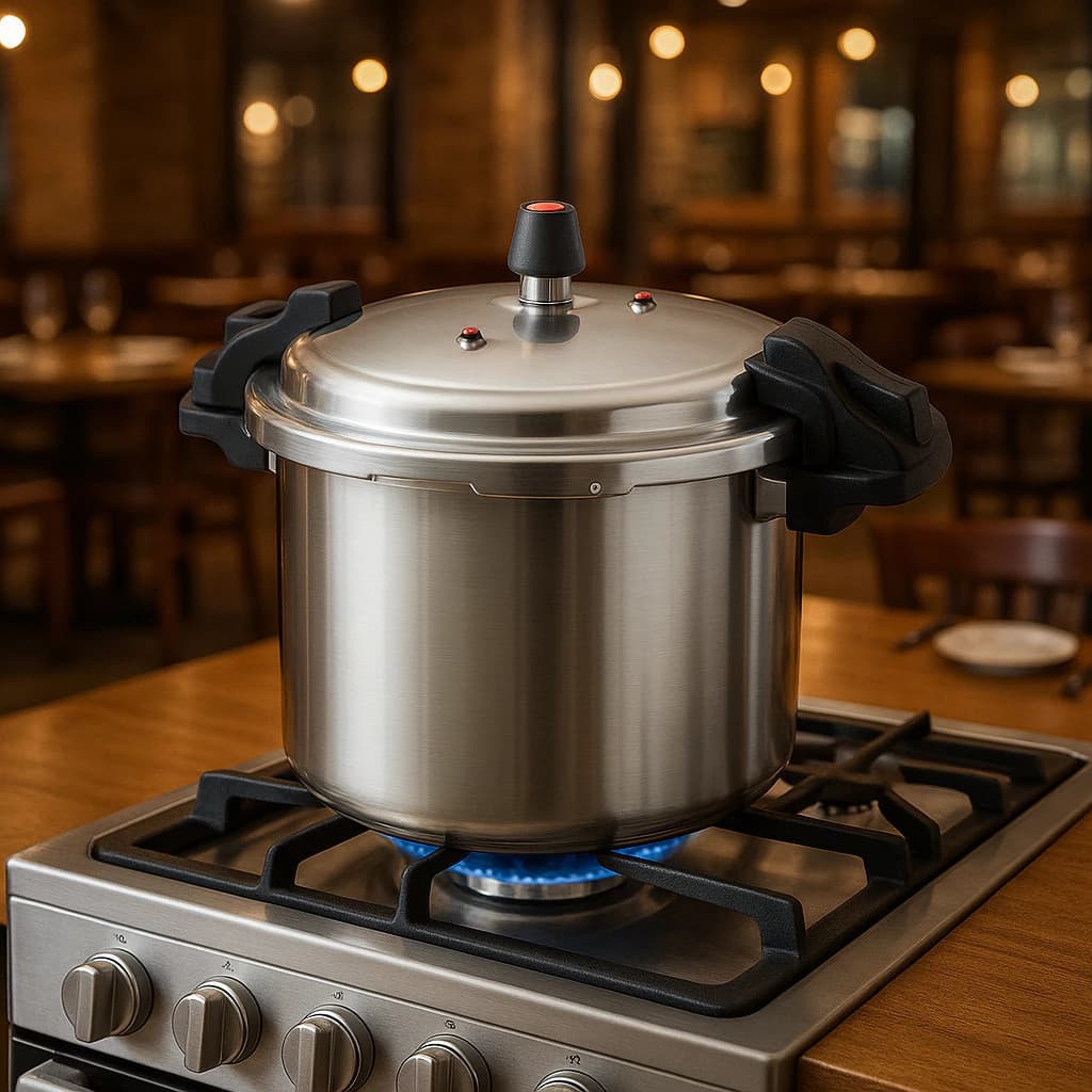 Panela Pressão 24 Litros Fechamento Externo Cozinha Industrial Restaurante Feijoada