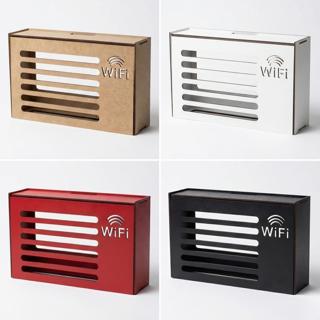 Porta Modem / Roteador de Parede com Tampa em MDF