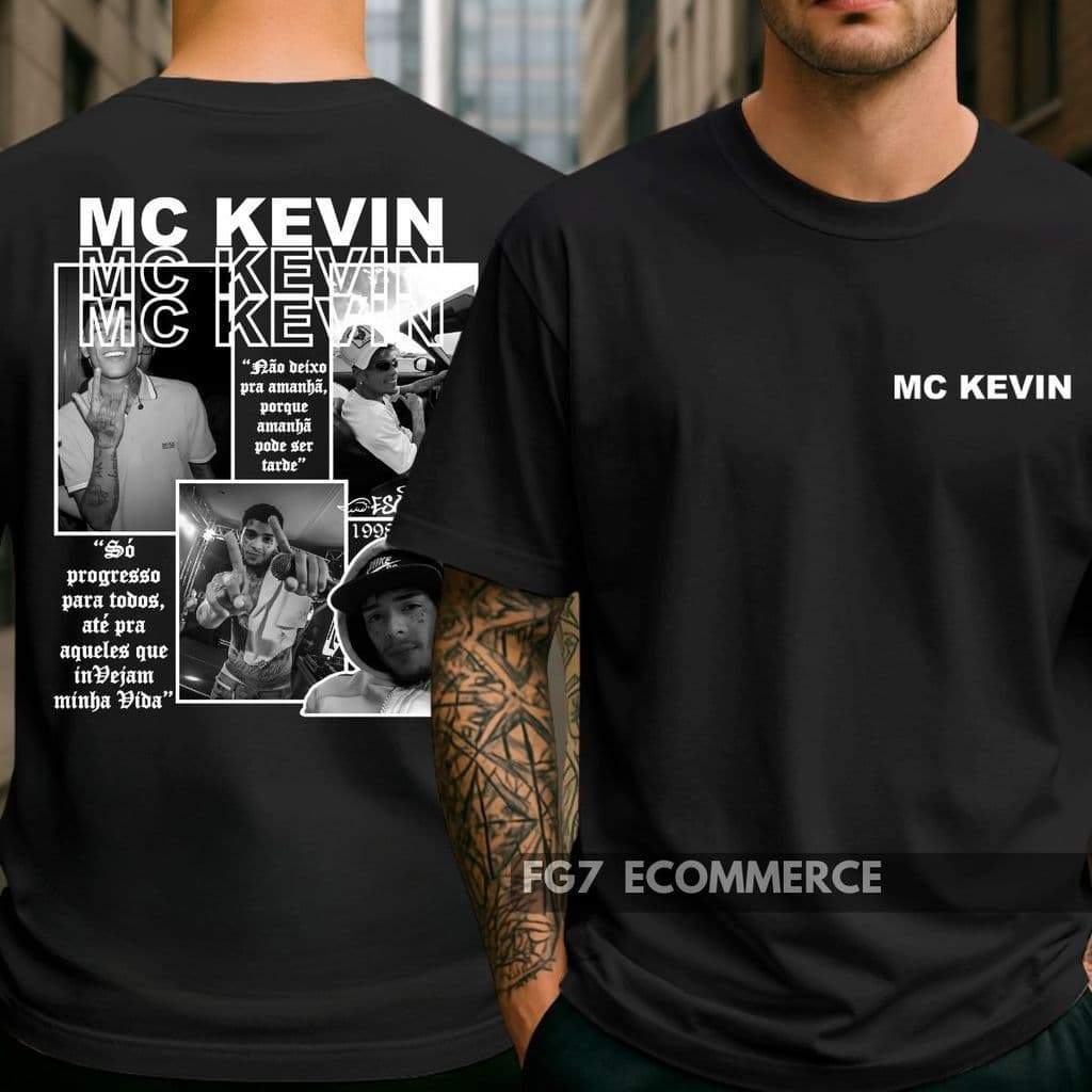 Camiseta Unissex Cantor Funk Trap Mc Kevin Relíquia Eterno Cavalo de Troia Pandemia