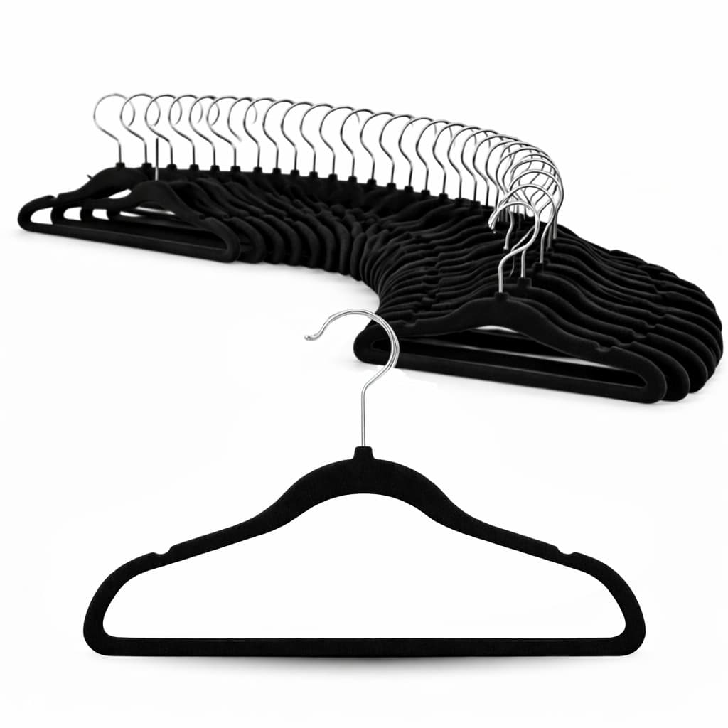 Cabide De Veludo Infantil 30cm Preto Antiderrapante Veludo antitransferência De Cor Reforçado