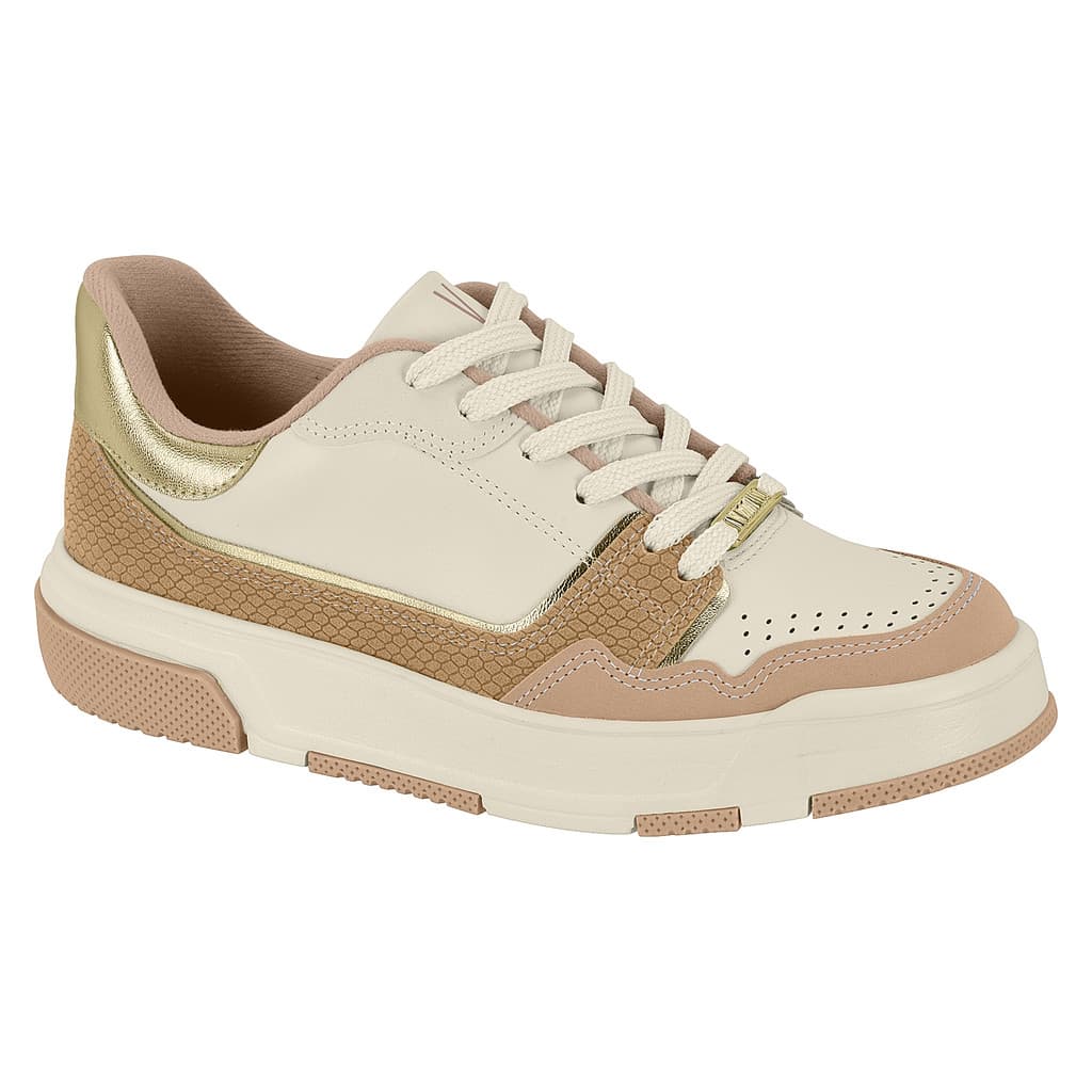 Tênis Feminino Estiloso Street Recortes Confortável Cadarço Sneaker Vizzano Original
