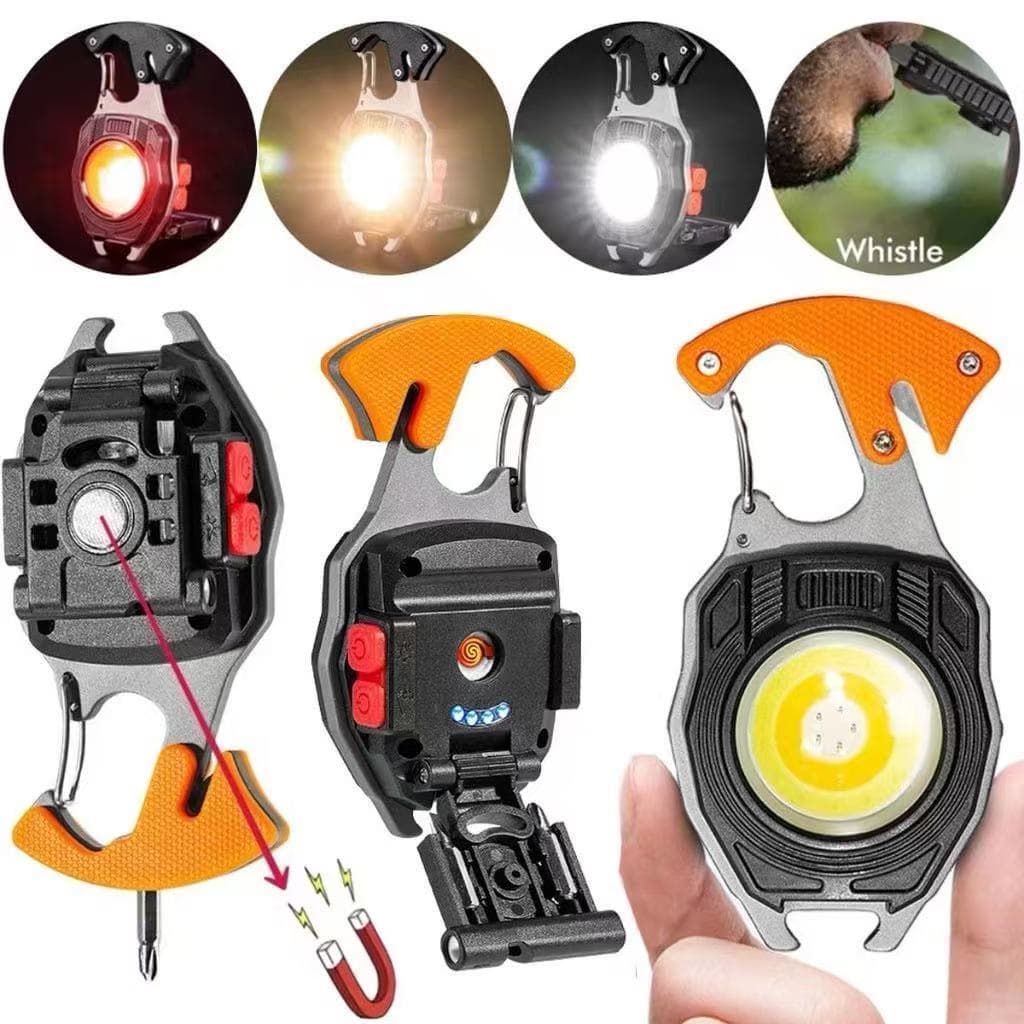 Mini Lanterna Chaveiro COB Multifuncional Alta Potência Luz Emergência Portátil 2025！