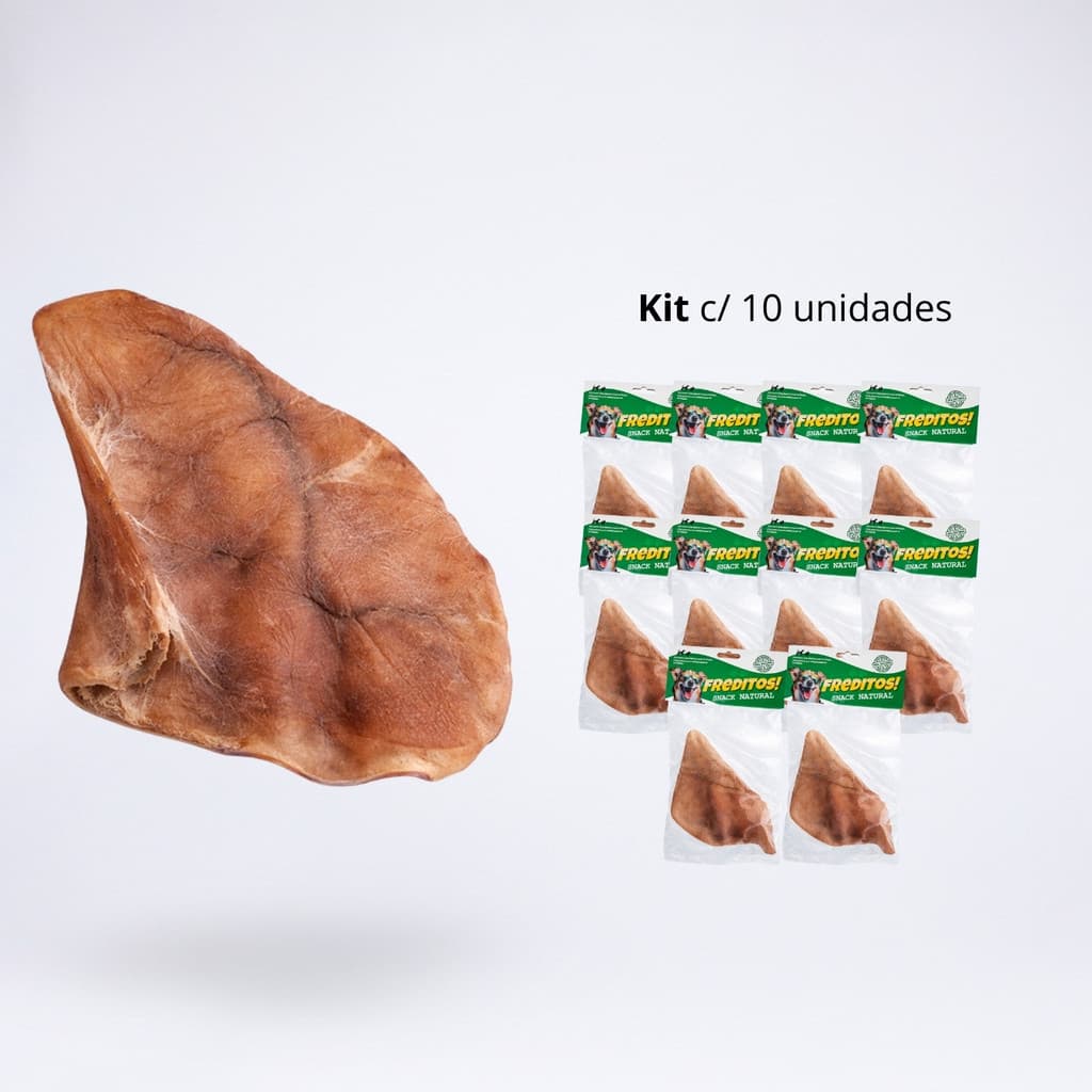 KIT 10 x- ORELHA BOVINA NATURAL