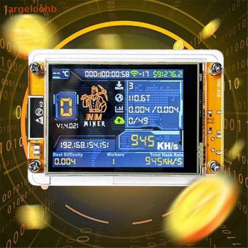 [largeloohb] 1060KH/S Nerdminer Nmminer Atualizado Harshrate 2.8 Polegada Display Inteligente Bitcoin Crypto Solo Loteri