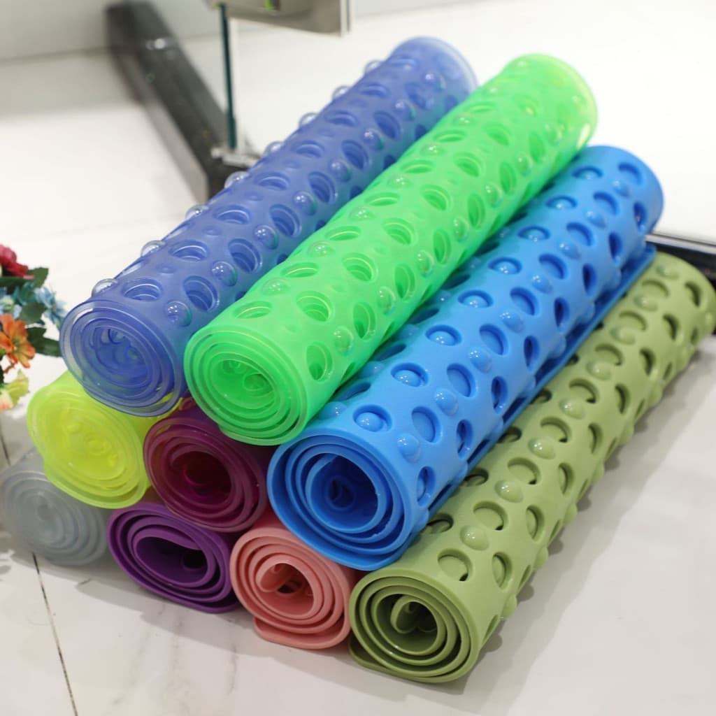Tapete De Banho De PVC Espesso E De Secagem Rápida Antiderrapante Com Furos De Massagem , Chuveiro Durável/Banheiro