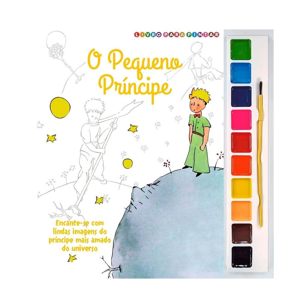 Livro O Pequeno Príncipe para Colorir Aquarela com Pincel