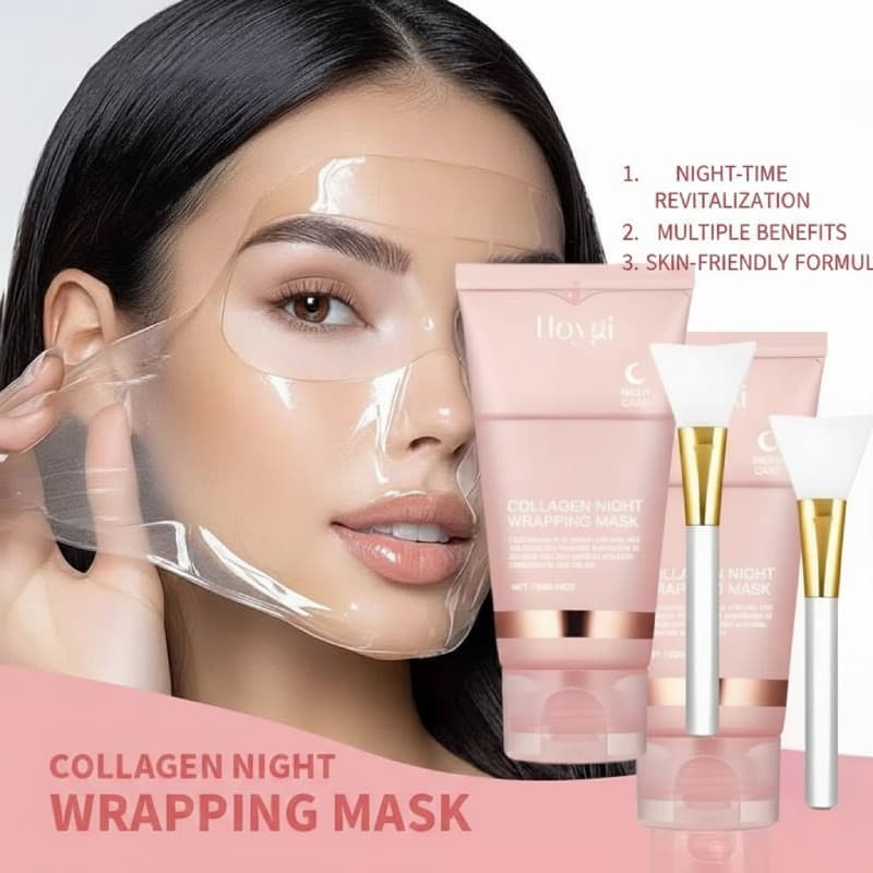 Máscara Coreana De Colágeno Noturno Hidratante Antirrugas Conjunto De Cuidados Com A Pele Inverno , ganis