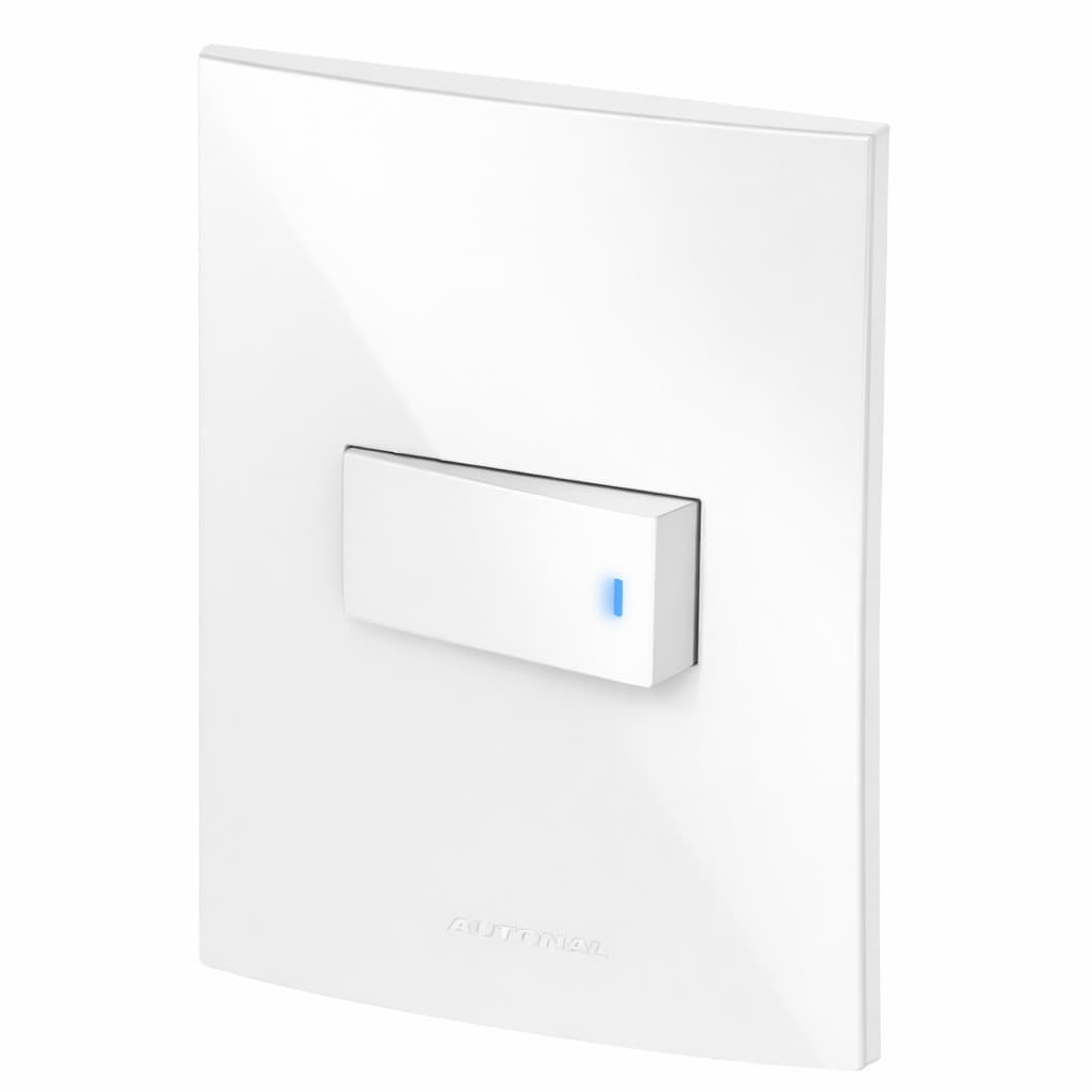 Kit Módulo Interruptor Branco Com Luz LED Indicador Interruptor Modular