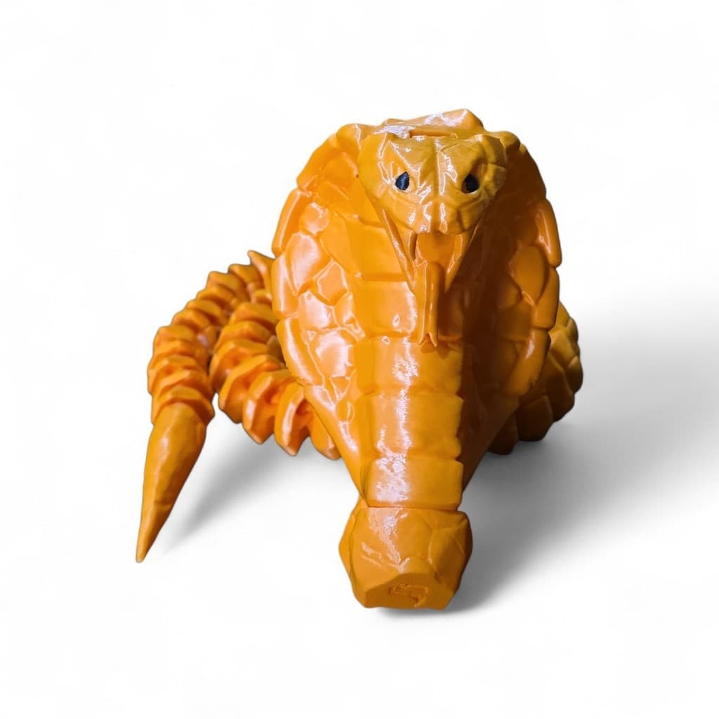 Cobra Naja Articulada 86 cm Grande Peça Decorativa