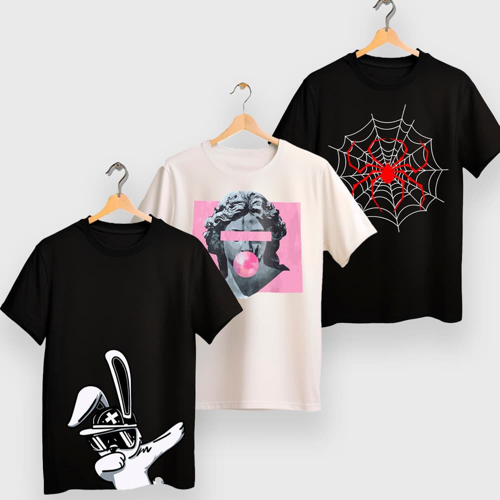 Kit 3 Camisetas Infantil e Juvenil Camisas Modernas e Divertidas para Crianças do 2 a 16