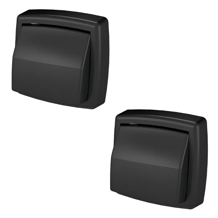 Kit 2 Acabamento Válvula Descarga Hydra Docol Deca Preto Abs Luxo Banheiro Tampa Descarga Universal