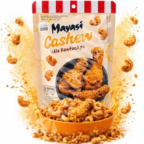 Salgadinho Cashew Sabor Frango Frito Ala Kentucky 35g Mayasi - Indonésia
