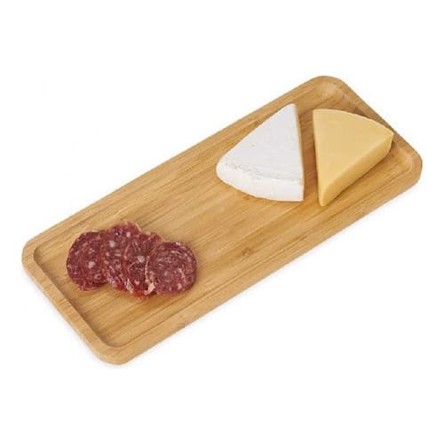 Bandeja De Bambu Resistente Produto Natural 28x11cm