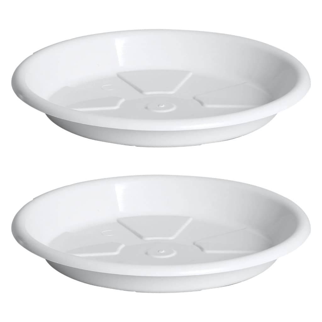 2 Pratos Base 27cm para vasos redondos resistente leve e fácil de limpar Jardinagem Plasnew