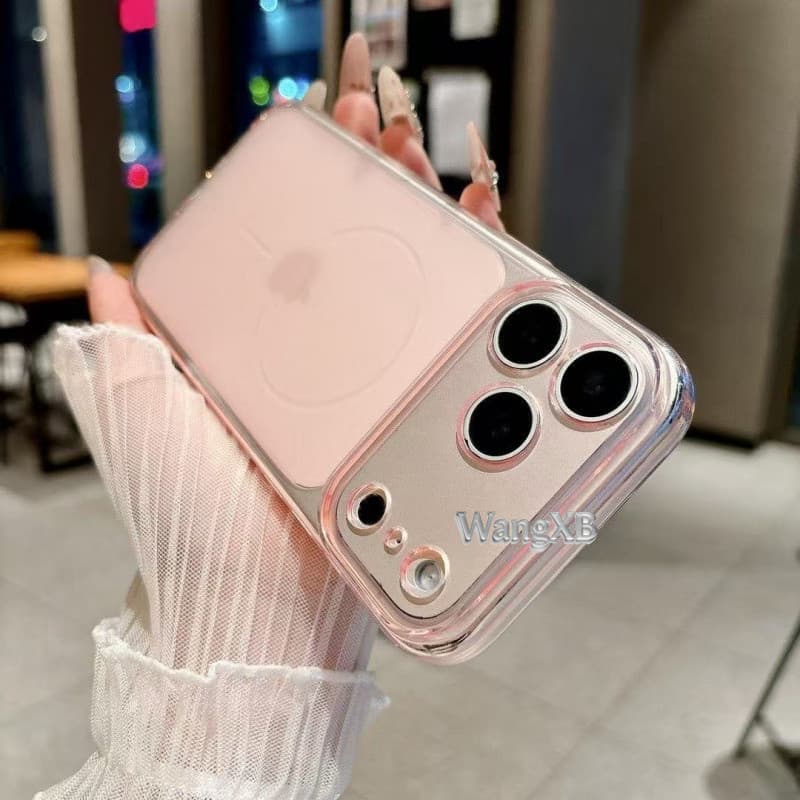 Capa Mole Brilhante Simplifica O iPhone 17 , 16 , 15 , 14 , 13 , 12 , 11 Pro Max Com Proteção Antiderrapante Nas Costa
