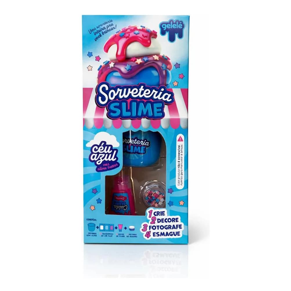 Kit Slime Sorveteria Gelelé Infantil Sensorial Criativo