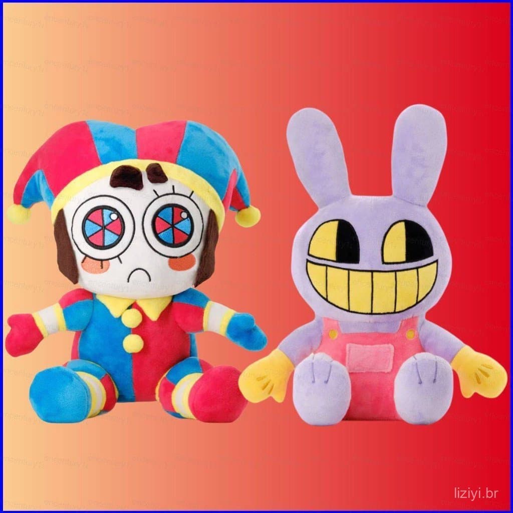 HW O Incrível CIRCUS DIGITAL Pomni Jax Plush Dolls For Kids Home Decoration Q Versão Brinquedos Recheados