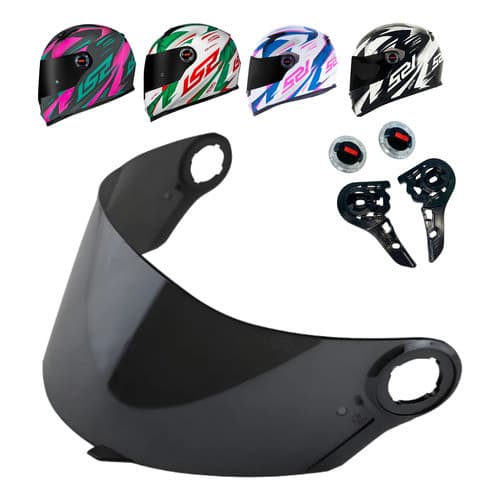 Viseira Capacete Ls2 Draze Fume Anti Riscos + Kit Reparo
