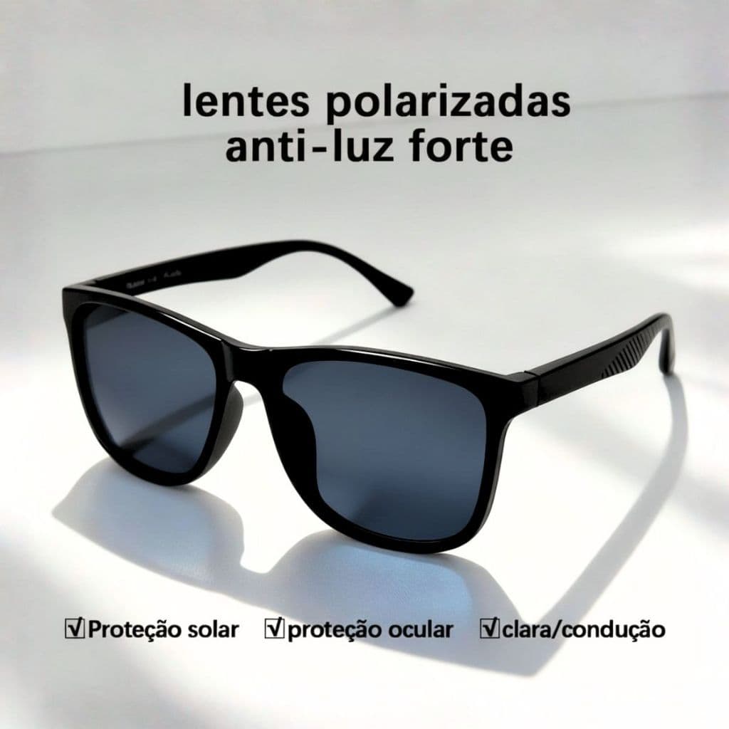 Heyoo beauty Óculos de Sol Quadrado Grande Faz Rosto Pequeno UV400 Tendência Viral para Street Style