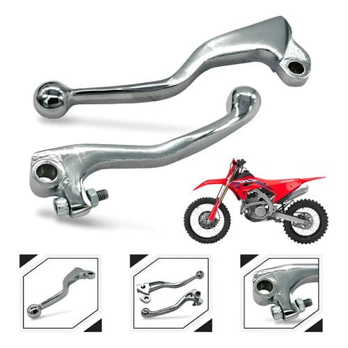 Manete Embreagem E Freio Cromado Moto Honda Crf 230 Crf 250