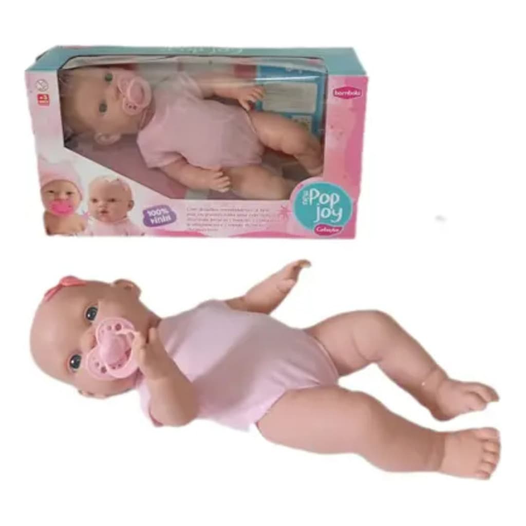Boneca Recém Nascida Bebê Reborn Certidão Nascimento Chupeta