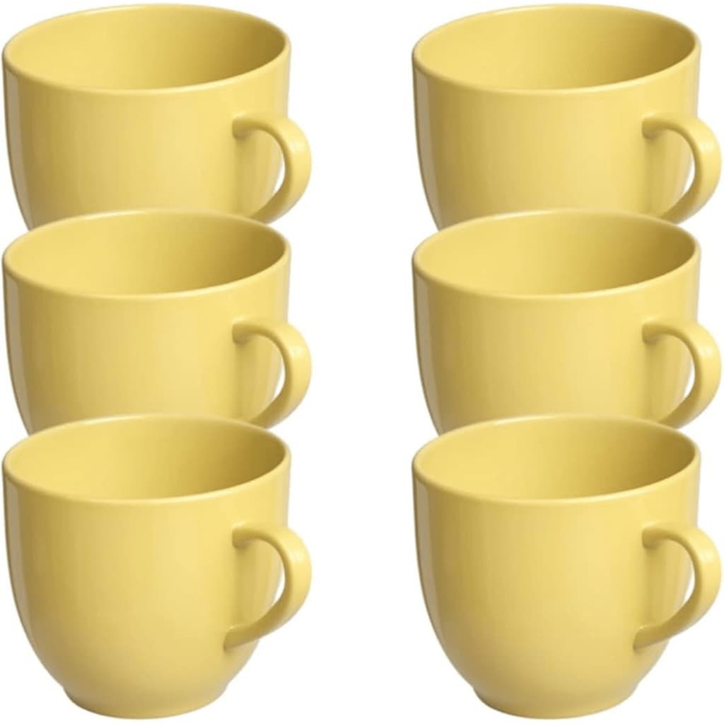 Jogo 6 Xicaras De Cafe 95Ml Amarelo