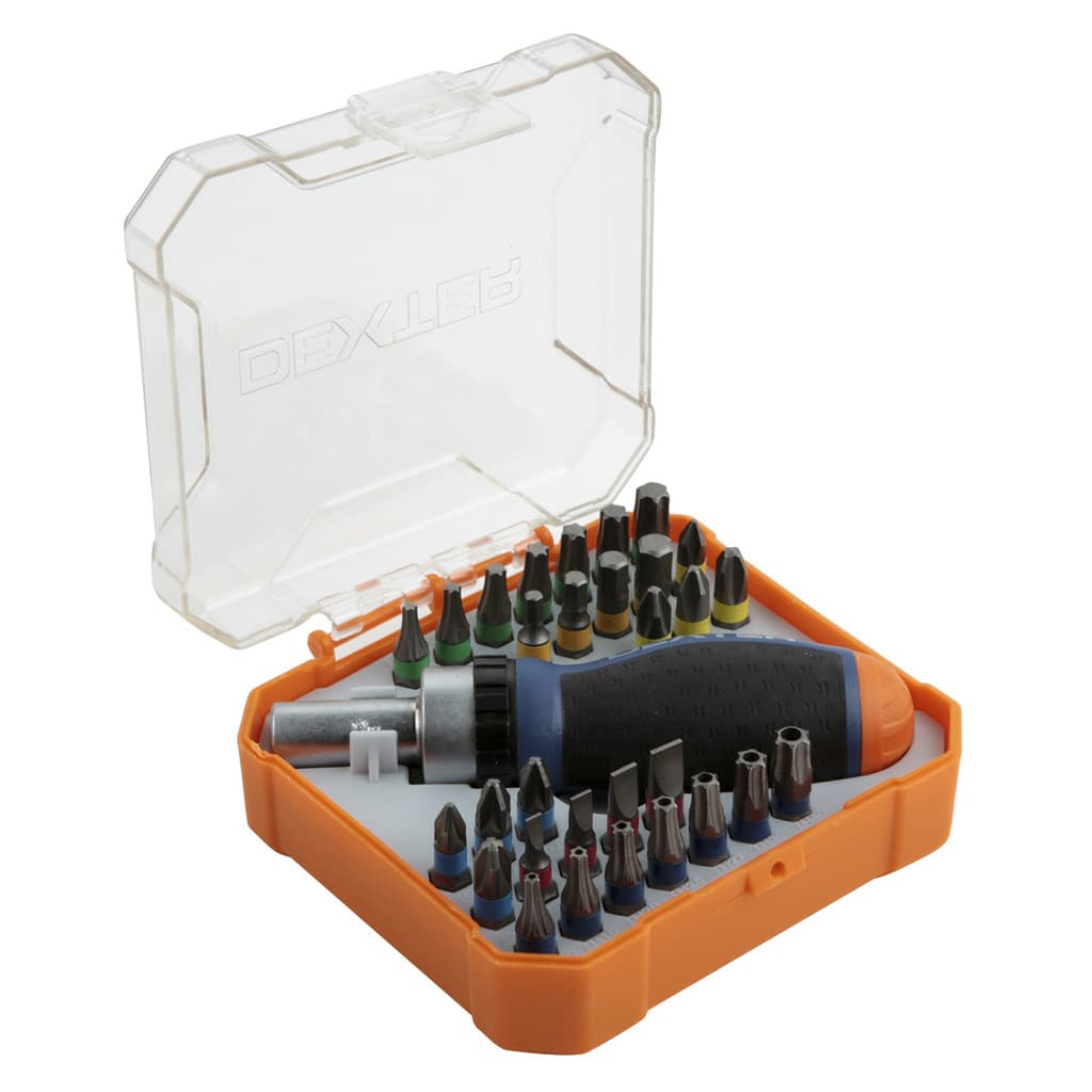 Jogos de Bits 25mm com Chave Bimaterial 31 peças Dexter