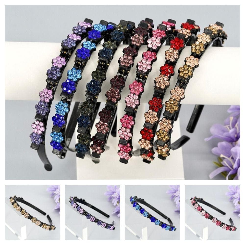 Faixas De Cabelo HUIJIANG Com Clipes , Faixa De Cabeça Elegante Franja De Strass Doce , Vários Andares