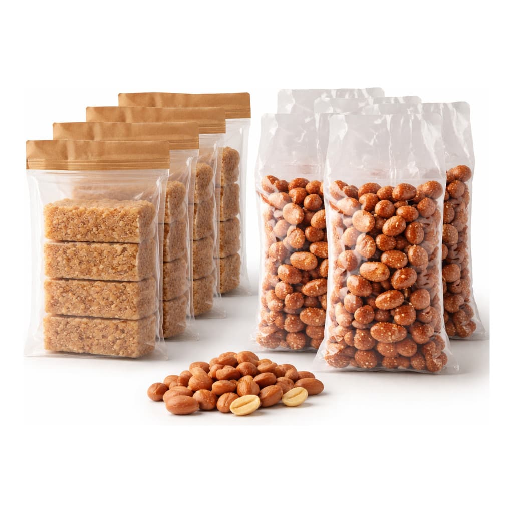 Kit 10 Unid: 5 Paçoca 90g + 5 Amendoim Caramelizado 100g
