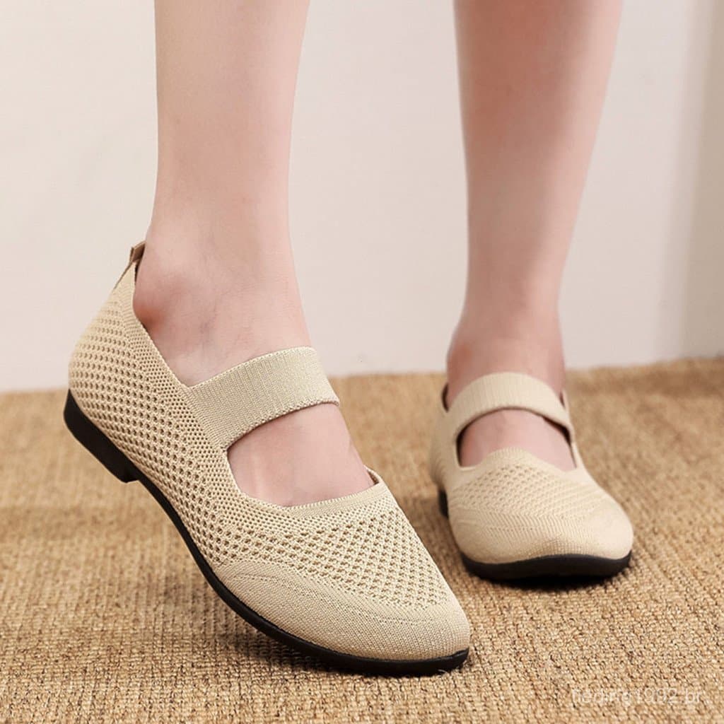 Sapatos De Ballet Flats Femininos Passeio Casuais