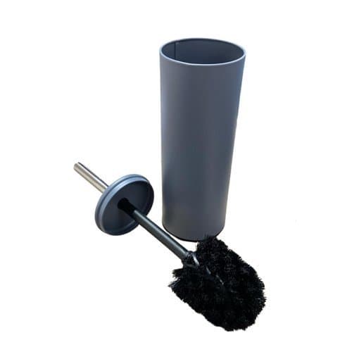 Escova Sanitária Suporte Base Resistente Design Moderno Cinza Antibacteriana Banheiro