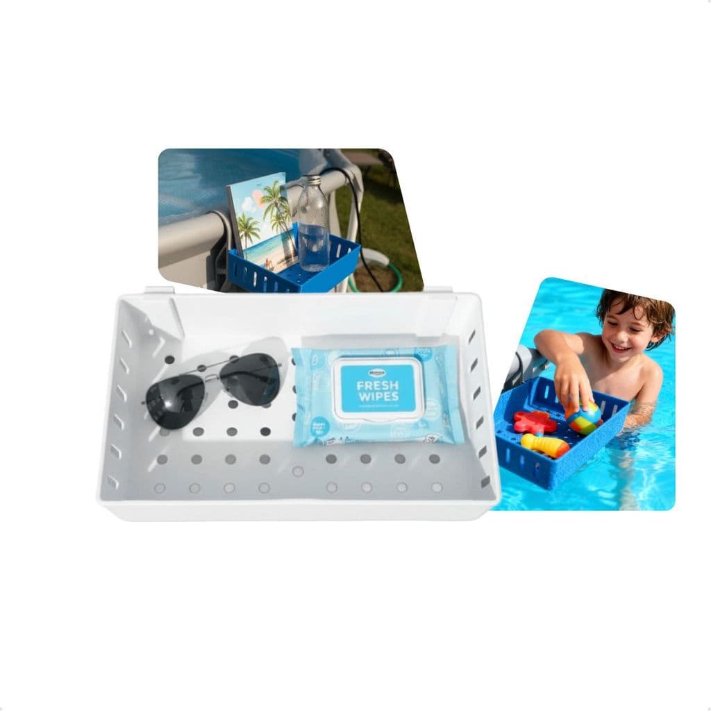 Cesto De Piscina Para Brinquedos Infantil Organizador Flutuante Com Encaixe Na Borda