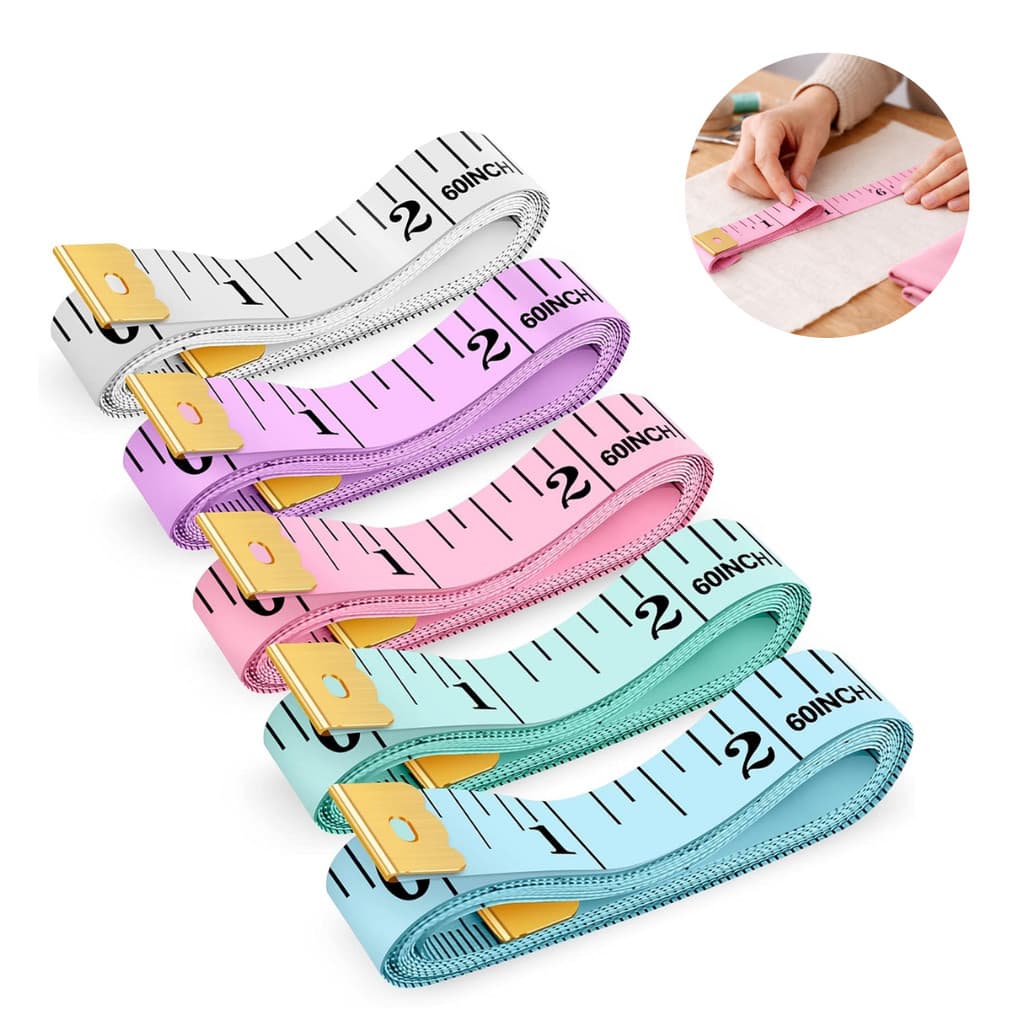 1 Un Fita Métrica Flexível 150cm P/ Costura Academia Medida Corporal Dupla Face Cm Polegada