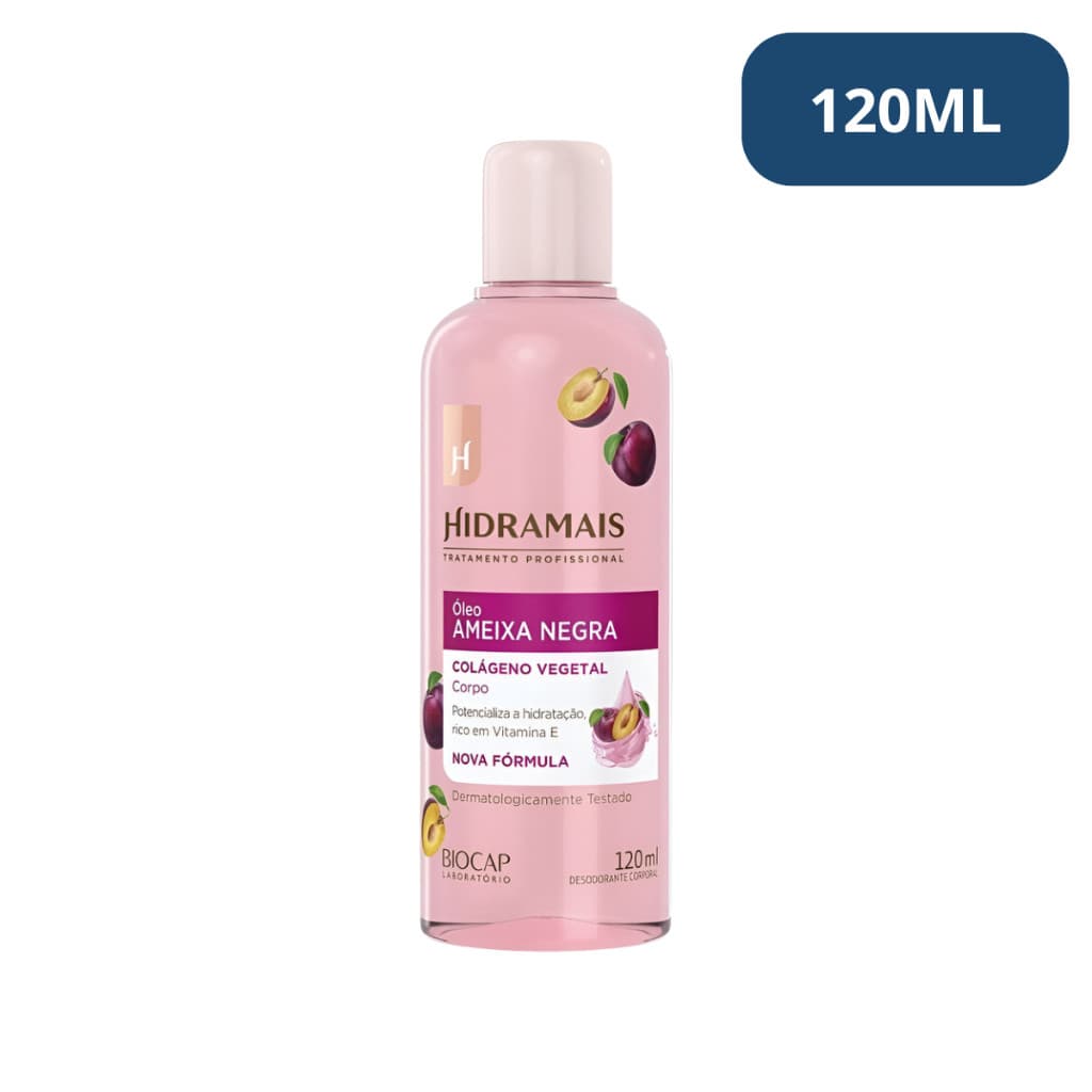 Óleo Corporal Ameixa Negra Com Colágeno 120ml Hidramais Ameixa Negra