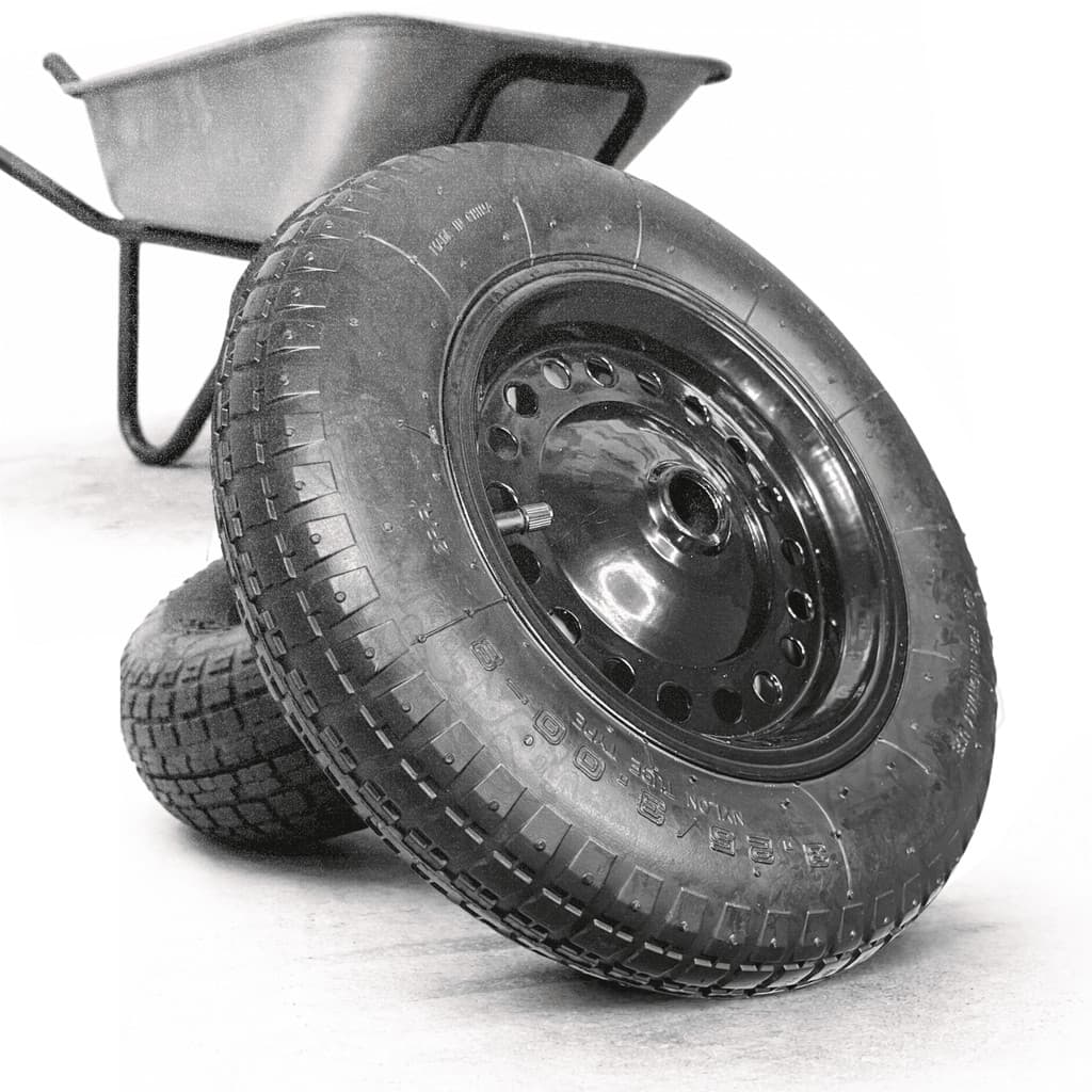 Roda Completa De Carriola Reforçada Com Pneu E Câmara 2.35/3.00-8