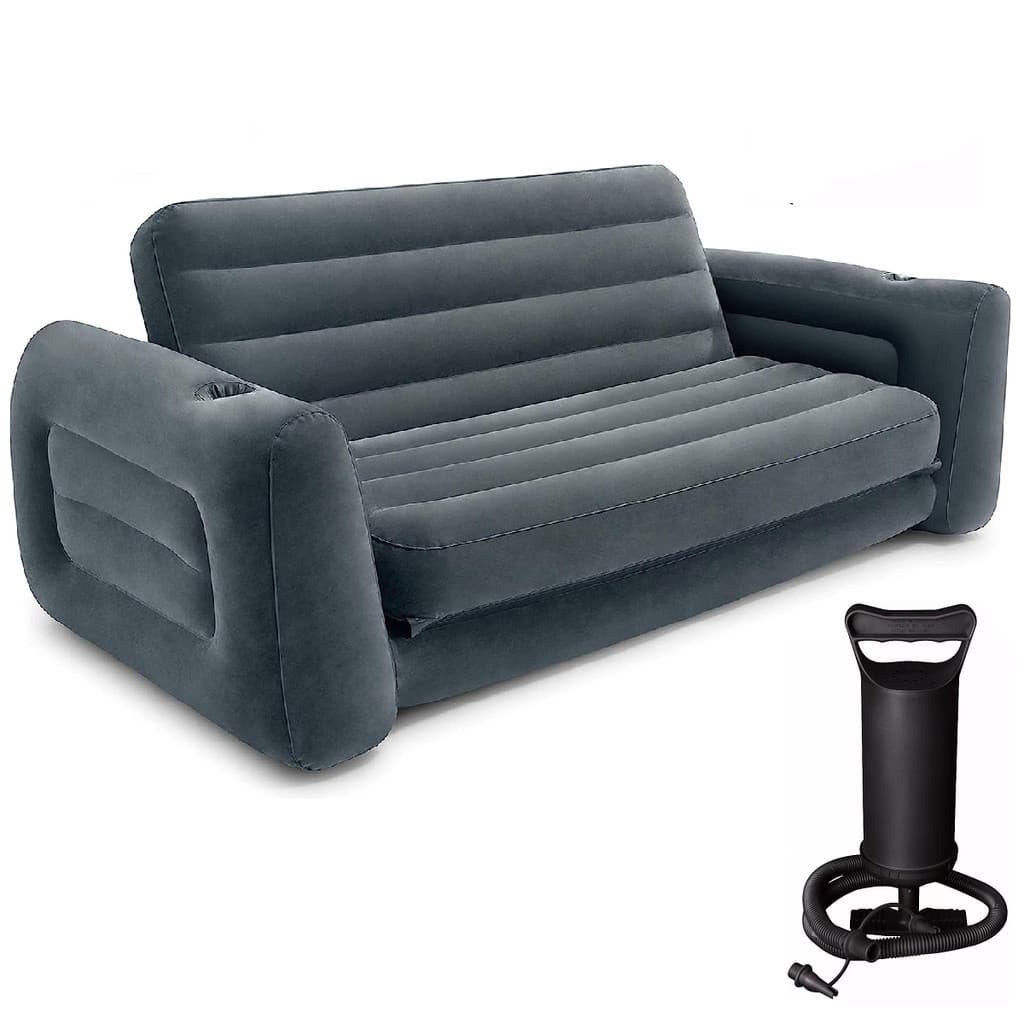 SOFÁ CAMA INFLÁVEL INTEX 2 LUGARES SUP ATÉ 200KG 2,03 X 2,31 X 0,66M