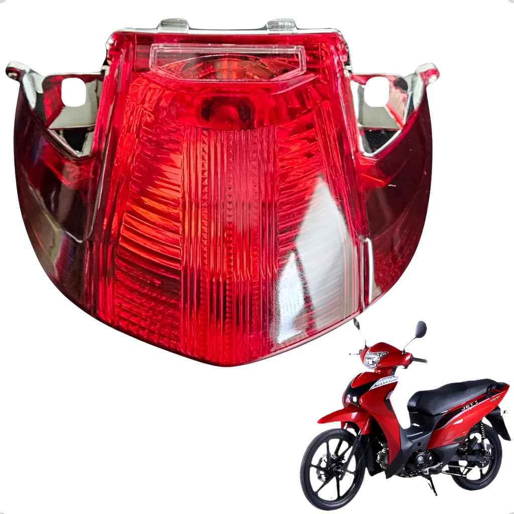 Lanterna Shineray Jet 125 50 49 C/ Plug Completa Traseira Di