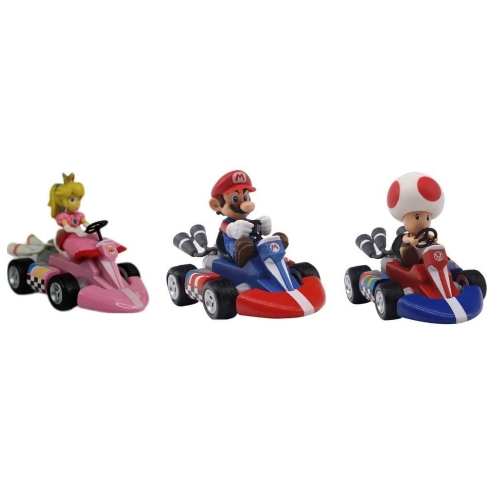 Miniatura Carrinho de super mario mario kart com fricção material pvc
