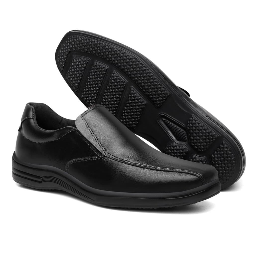 Sapato Social Calce Fácil Elegante Casual Trabalho Solado Blaqueado + Palmilha Confort em EVA 8MM Envio Imediato