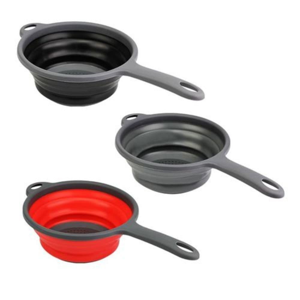 ESCORREDOR MACARRÃO/LEGUMES RETRÁTIL COM ALÇA PLÁSTICO E SILICONE